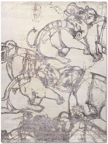Elephants Luxury Handmade Rug