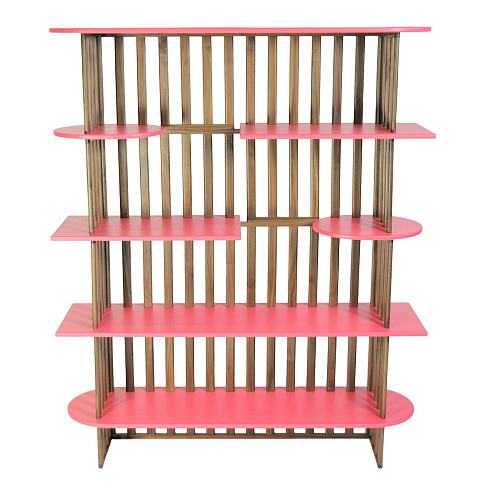 Pink Five-Tier Bookshelf