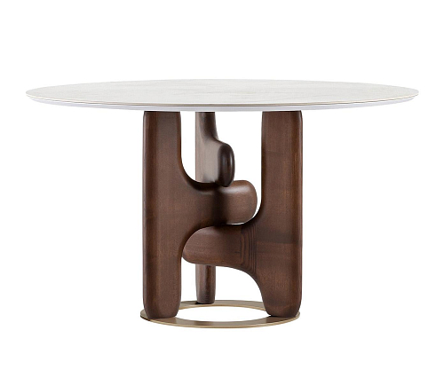 Clifford Marble-Top Round Dining Table