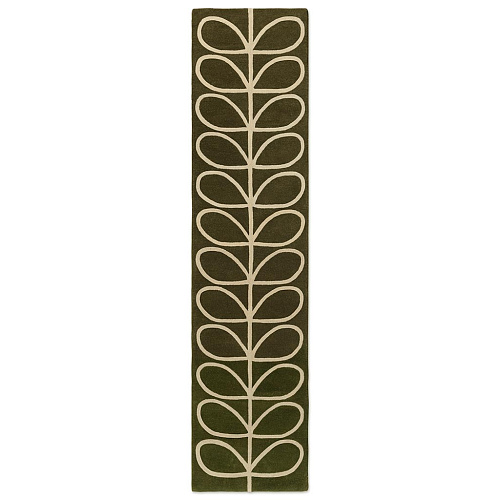 Linear Stem Olive Runner Rug