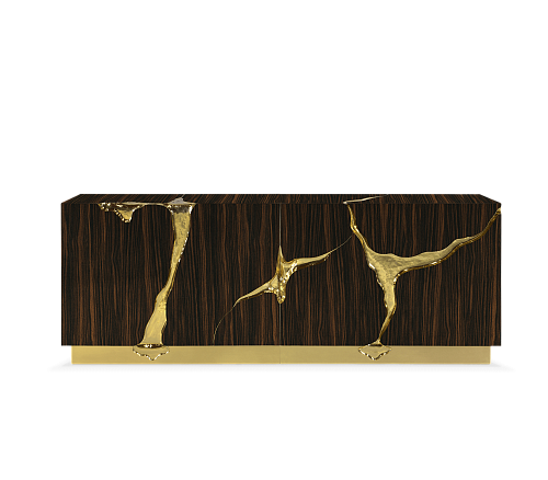 Brown & Gold Opulent Sideboard