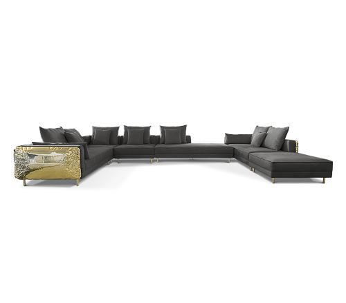 Imperia Black Modular Sofa