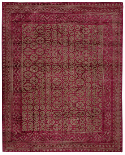 Hand-Woven Blueberry Red Rug