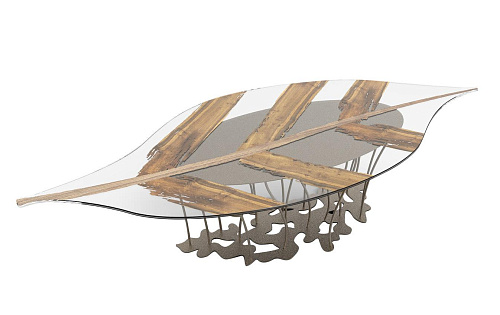 Venezia Leaf Glass Dining Table