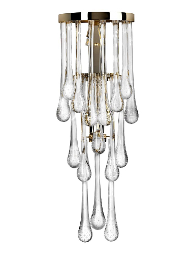 Modern Wall Sconce with Murano Glass Drops