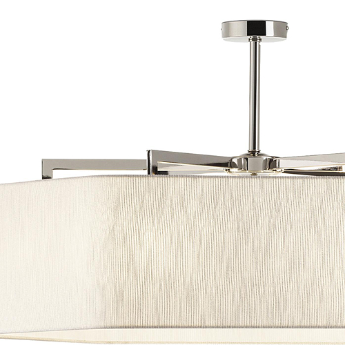 Polished Nickel Hexagon Chandelier