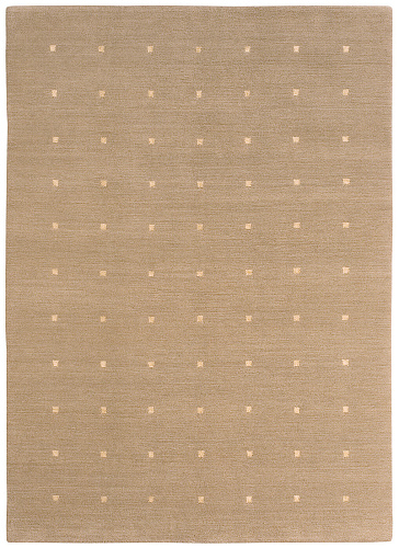 Hand-Knotted Symbol Beige Rug