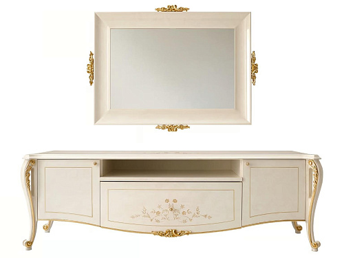 Italian Ivory TV Cabinet