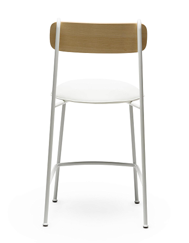 Lena SG-65 White Ash Wood Bar Chair