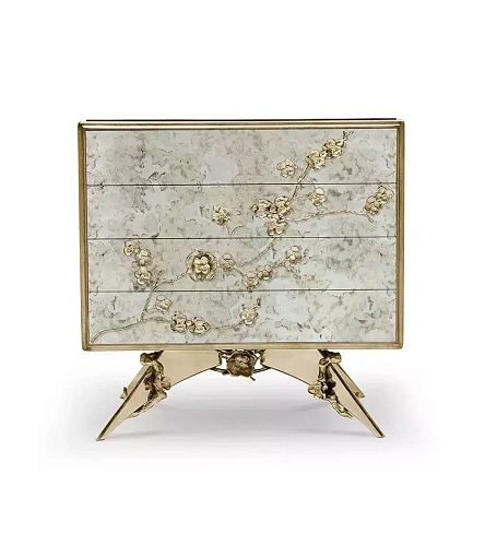 Mirage Aged Mirror Nightstand