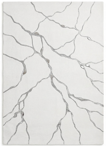 Vein Marble White Handcrafted Rug