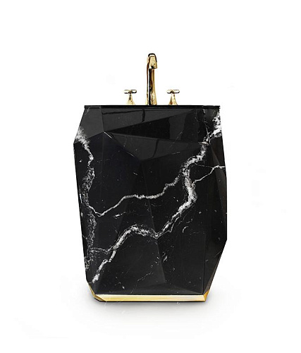 Jewel Faux Marble Pedestal Sink