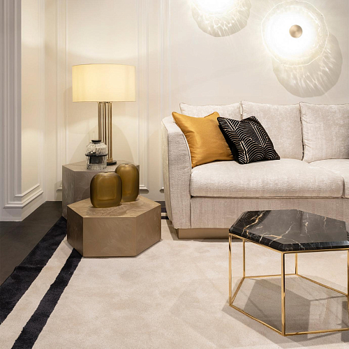 Hexagonal Gold Coffee Table