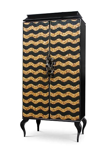 Mirage Caramel Feather Armoire