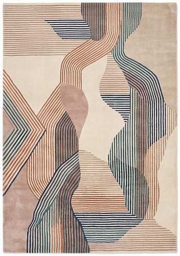 Vertical Currents Handcrafted Rug