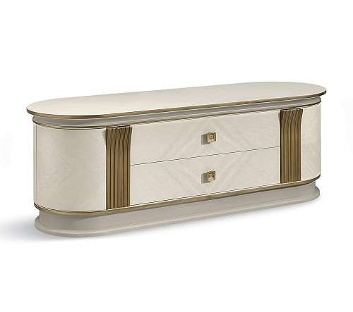 Elegance White and Gold TV Unit