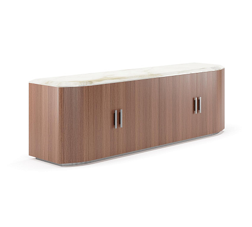 Bruce Wood and Marble Sideboard