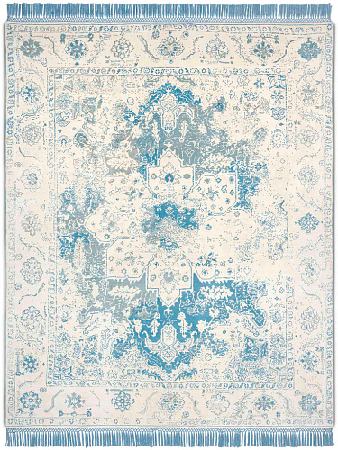 Light Blue Hand Woven Rug