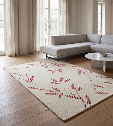 Coral Script Handcrafted Rug