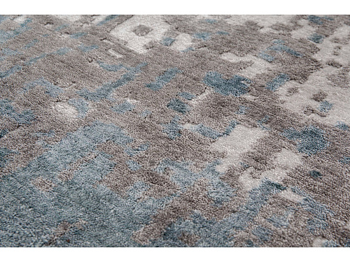 Handmade Luxury Bamboo Silk Abstract Indian Rug