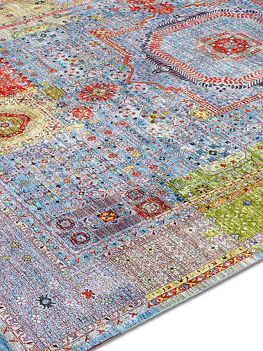 Cosmic Blue Hand Knotted Rug