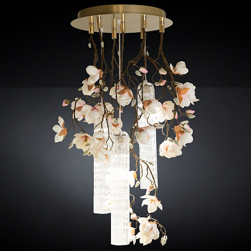 Magnolia Small White Chandelier