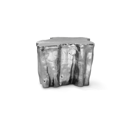 Horizon Silver Ceramic Side Table