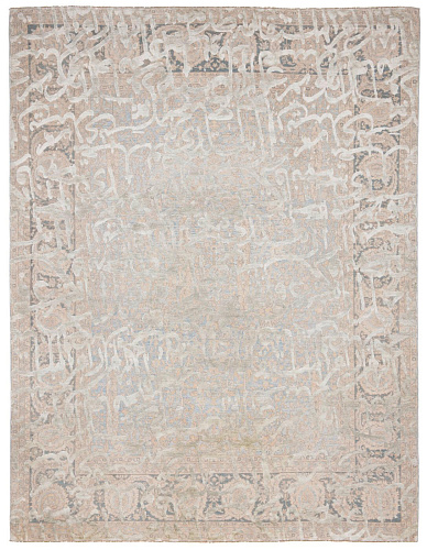 Tabriz Hand-knotted Silver Rug