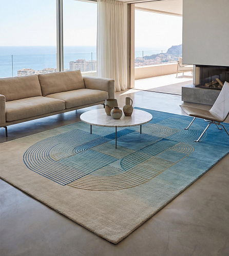 Blue Monolith Handcrafted Rug