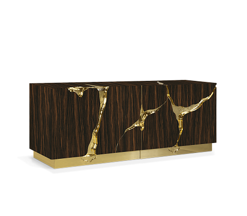 Brown & Gold Opulent Sideboard