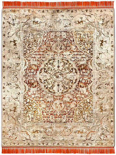 Gold Hand Knotted Rug
