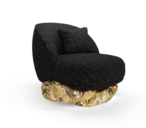 Angora Black Armchair