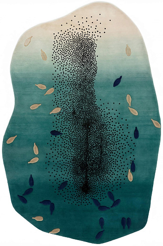 Deep Lagoon Handcrafted Rug