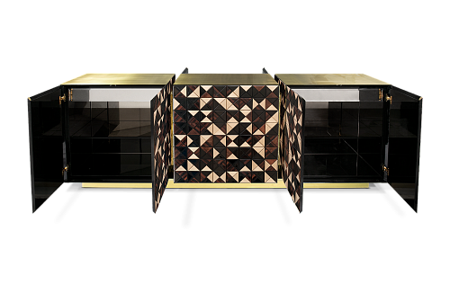 Mosaic Walnut Sideboard