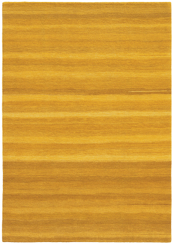 Gold Striped Hand-Knotted Rug