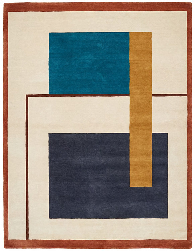 Inner Frame Blue Artisan Rug