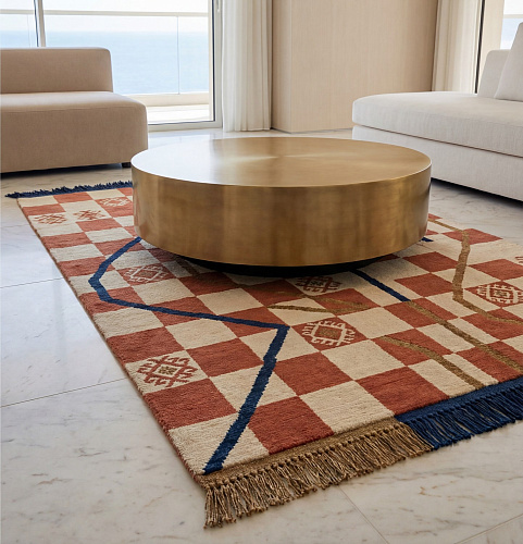 Checker Terra Artisan Rug