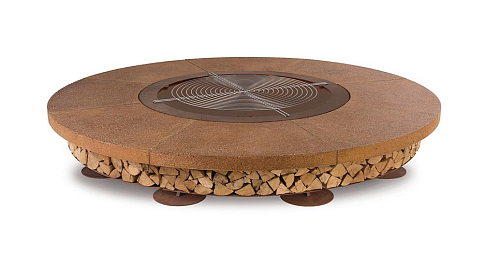 Ercole Concrete Brown Outdoor Italian Fire Pit