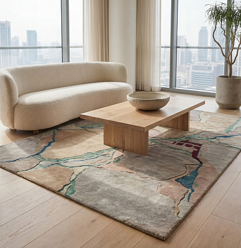 Tectonic Veins Handcrafted Rug