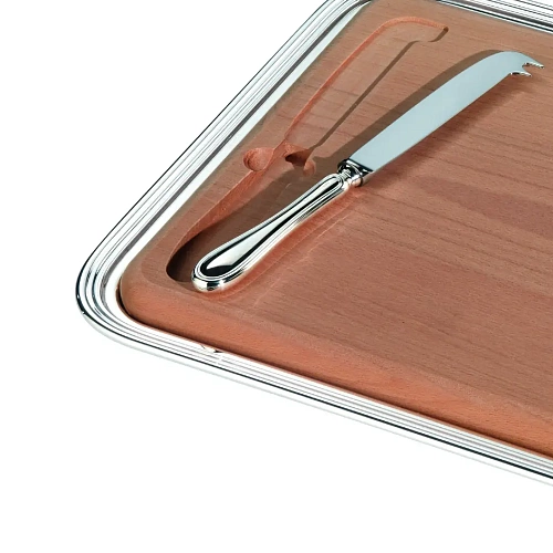 Rectangular Cheese Tray with Knife