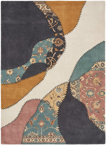 Pastel Collage Multi Handcrafted Rug