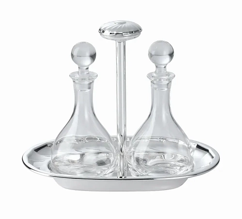 Silver-Plated Italian Oval Cruet