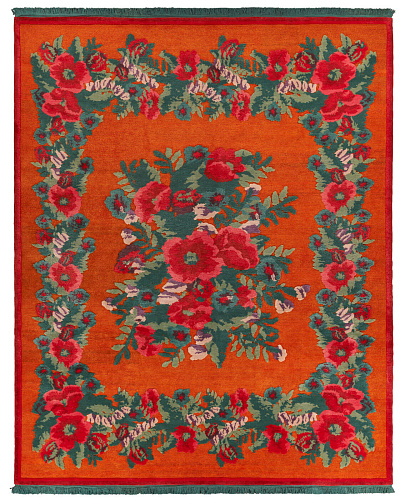 Traditional Handmade Red Rug