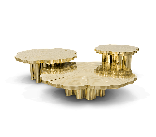 Fortuna Gold 3-Piece Coffee Table Set