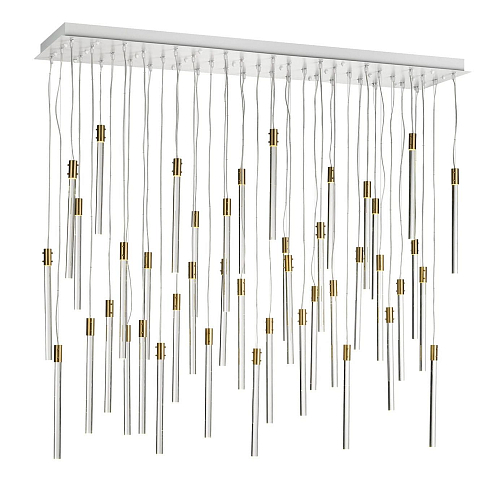 Modern Chandelier with 43 Clear Glass Pendants