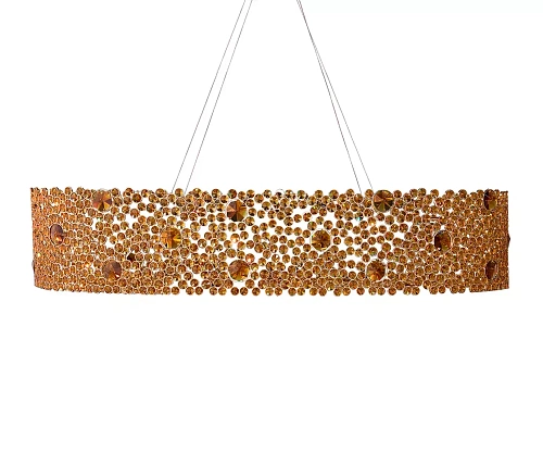 Eternelle Oval Bronze Glass Chandelier