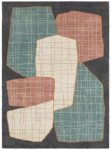 Abstract Geometry Handcrafted Rug