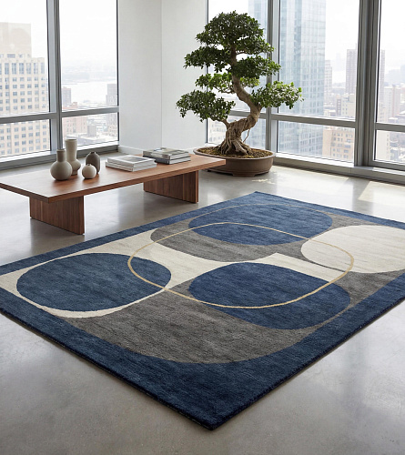 Nocturne Circles Artisan Rug