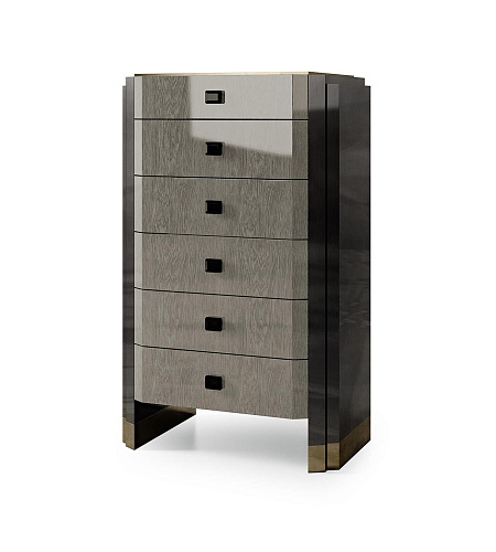 Chest of Drawers with Bronze Accents