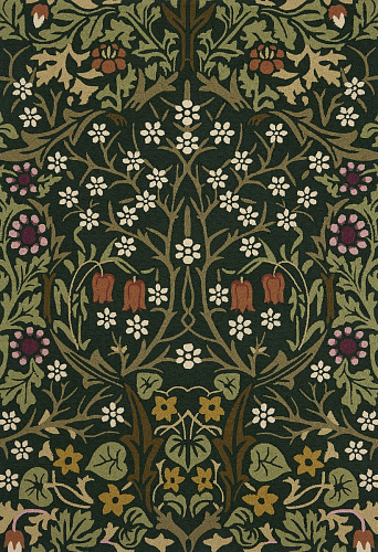 Floral Outdoor Green Handtufted Rug